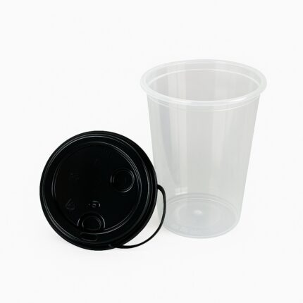 Transparent Round 250ML Sipper Glass with Lids