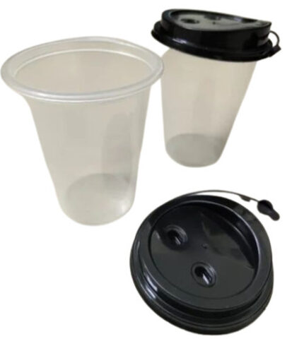 Transparent Round 250ML Sipper Glass with Lids